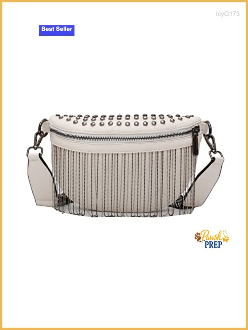 Faux Leather Fanny Pack Crossbody Waist Bag with Tassel
